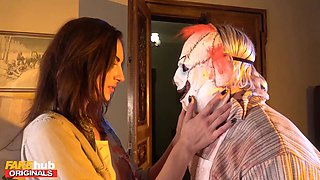 Fakehub halloween - horror video actress confronted with real life uber-sexy which makes her kinky and turns to hardcore porn with passion
