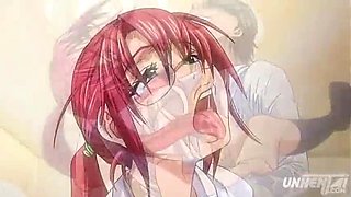 Asian Redhead Teacher Gets Creampied By Big Dick [Uncensored Hentai]