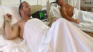 Hot Nurse Sucks Cocks and Enjoys DP