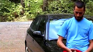 Big-Cock Hunk Jerks Off Outdoors
