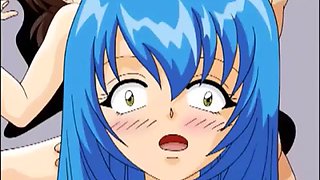 POV hardcore fucking for hot busty blue haired teen