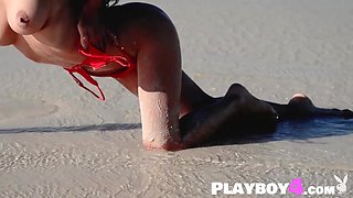 Petite big breasts Gloria Sol shows jugs