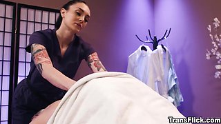 Charlotte Sins and Aubrey Kates Bolster Massage