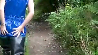 Shiny Pvc Rainwear Walk with a Kinky Secret