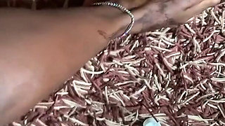 Hot Ebony Babe Foot Massage Section