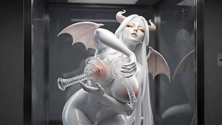 BBW Succubus Silicone Doll Glass Room Toy Play 3D