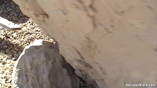 Adrianne on the Beach! Flashing Video!