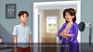 Helping stepmom to earn points with her - Summertime Saga