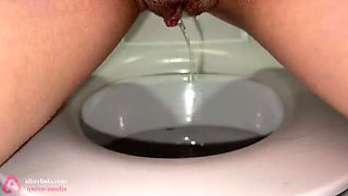 Amelia Queen Pissing in Public Toilets Compilation - Close-Up POV & Golden Shower Fun