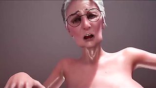 Double Granny Fuck Fest - Fresh Meat & Squirting Orgasms