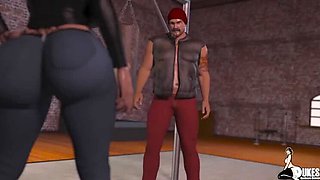 Biker MILF Gangbang First Time - BBC Threesome with Tattooed StepMom