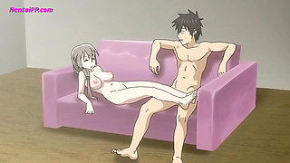 Sexy & Horny Stepsister Get Fucked With Stepbrother On The Couch - Hentai