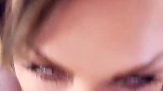 Sexy brunette Yasmin Scott POV deepthroat blowjob and cum swallow