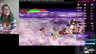 Horny Filipina Gamer Plays Hentai Game and Fingers Her Tight Pussy to OMG Orgasm Live