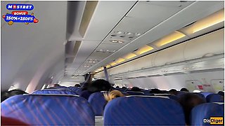 Katty West In Risky Public Jerking Off On A Plane Full Of People - Public Dick Flashing