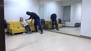 Chinese bondage in white socks