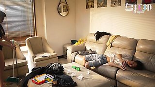 Stupefying side piece's creampie sex