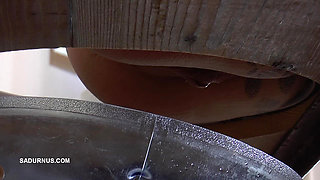 Mistress Cleo Squirts Toilet Water Into the Mouth of the Slave Lying in the Toilet Box