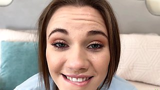 Sweet teen Rose Carter masturbates on camera