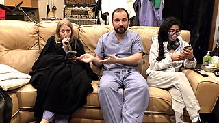 Leg restraints, male doctor, research