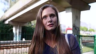 GERMAN SCOUT - Natural Girl Riddy with hairy Pussy