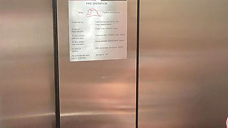 Naughty Elevator Ride Will She Get Caught?