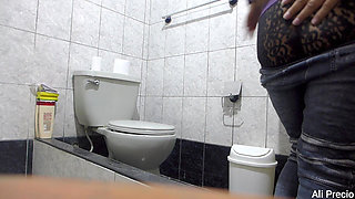 Girlfriend Gets Hard Anal Fuck in Bathroom, Deep Anal Creampie