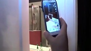 brother catches stepsister masturbating in shower. Handjob fucking, blowjob