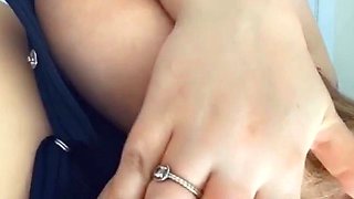 Big Boobed Blonde Masturbates With A Dildo In The Bathroom