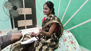 Indian College Girl Seduces Teacher After Homework Scolding, Real Homemade
