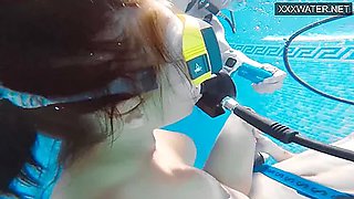 She Gives Up In Orgasms In The Swimming Pool With Big Cock