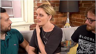 Gets Spitroasted By Alex Murphy And David Glazer At Hardcore Threesome With Charlie Forde And Alex David