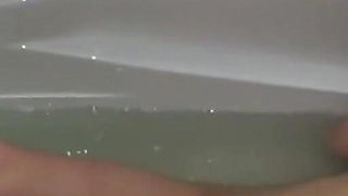 Young Amateur Girl with Huge Tits Masturbates Her Pussy with Big Dildo in the Tub