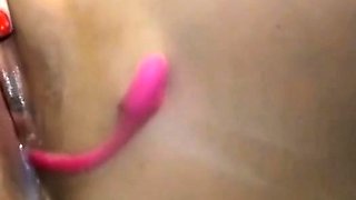 Wet Pantyhose Masturbation With Dildo