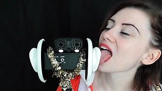 Jodie Marie ASMR Mrs Claus Ear licking & Kisses Video