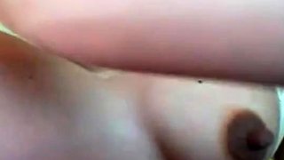 Pregnant Girl Shows Off Big Nipples on Webcam