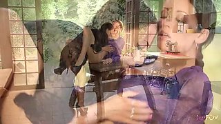 Two Lesbian Lovers Open Silk Robes and Finger Each Other to Orgasm