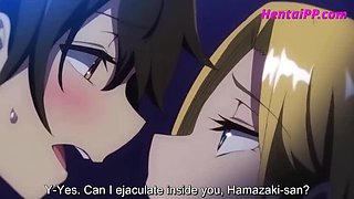 Lucky Teen Blonde Gets Horny in Anime Hentai