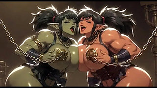 Funny Boobs with Demons, Ai Animation