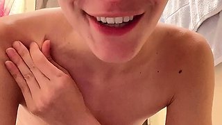 Beauty small tit amateur teen masturbating her shaved pussy