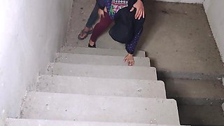 Girlfriend Ki Chodai On Stairs-blowjob Doggy Style Hardcore