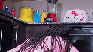 Taboo Sexual Intercourse on Filthy Kitchen Floor with Innocent Stepdaughter, Aggressive Pussy Fucking, While Wife Is Shopping