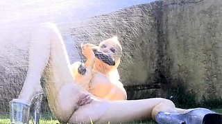 Balloon and latex glove cook jerking fetish