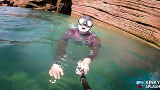 Diving in My Shiny Two-piece Wetsuit