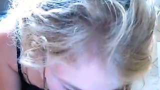Nerdy Blonde MILF's POV Blowjob