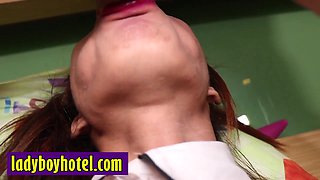 Insane ample fuckpole Chinese transgender princess providing a flawless deep throat and loved oral pleasure