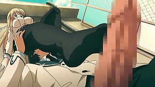 Hentai: Sexy Buxom Blonde Babe Dominates Her Submissive Partner In the Hottest Way