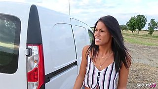 Skinny German Latina Secretary Tricked By Boss For Outdoor Blowjob And Fucking