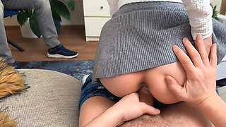 Short starlet from Europe gives a blowjob and rides in POV
