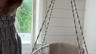 Having Some Fun in the Swing Chair! Hard Orgasm!